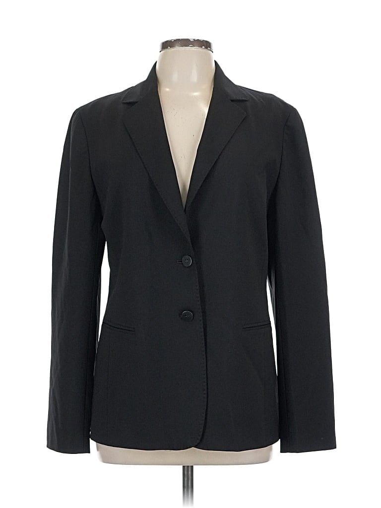 Pre-owned Lafayette 148 Wool Blazer Jacket In Black