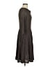 Massimo Dutti 100% Polyester Chevron-herringbone Gray Brown Casual Dress Size S - photo 4