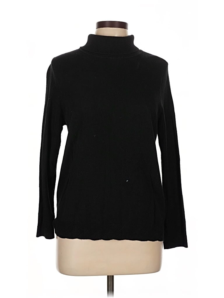 Pre-owned Talbots Outlet Turtleneck Sweater In Black