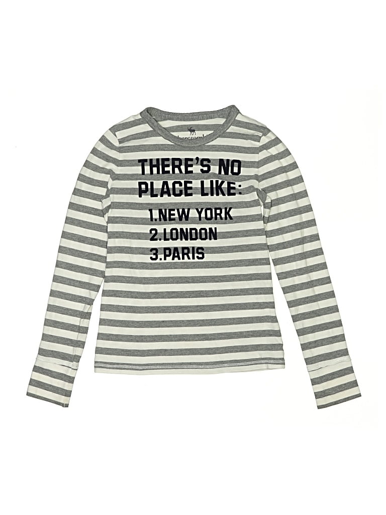 Pre-owned Abercrombie Kids' Long Sleeve T-shirt In Silver