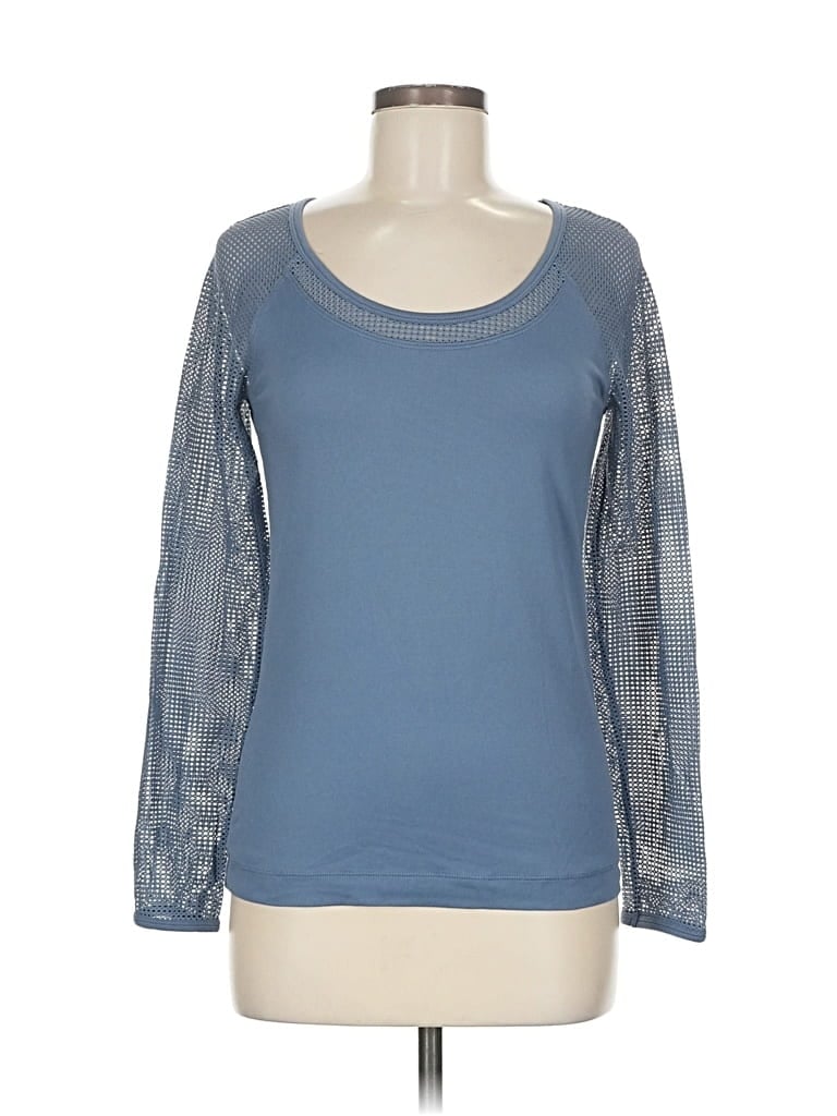 Pre-owned Lorna Jane Active Long Sleeve T-shirt In Blue