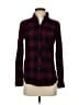 Rails 100% Rayon Plaid Burgundy Long Sleeve Button-Down Shirt Size XS - photo 1
