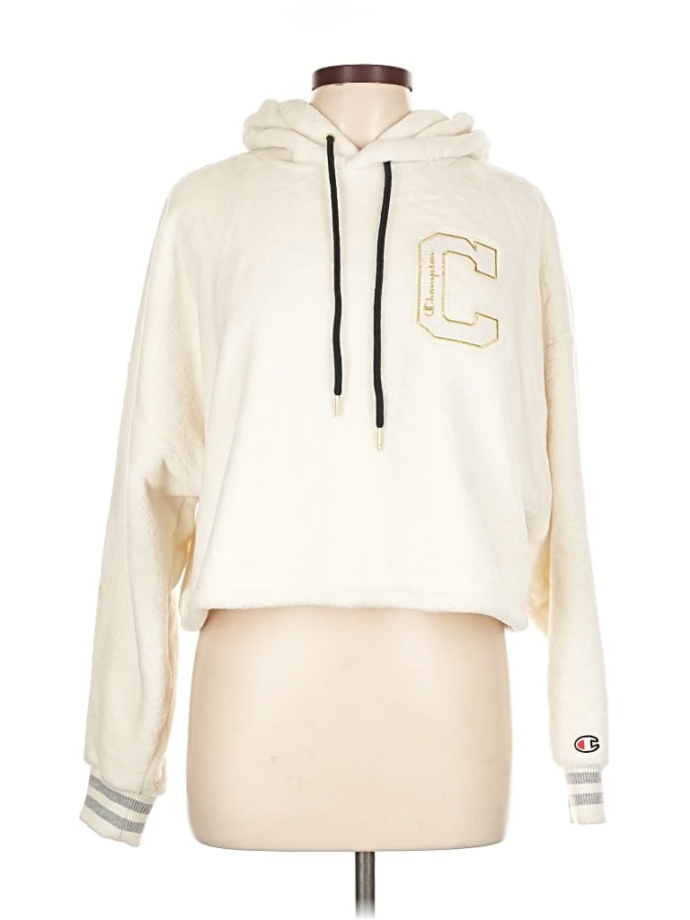 Pre-owned Champion Pullover Hoodie In White