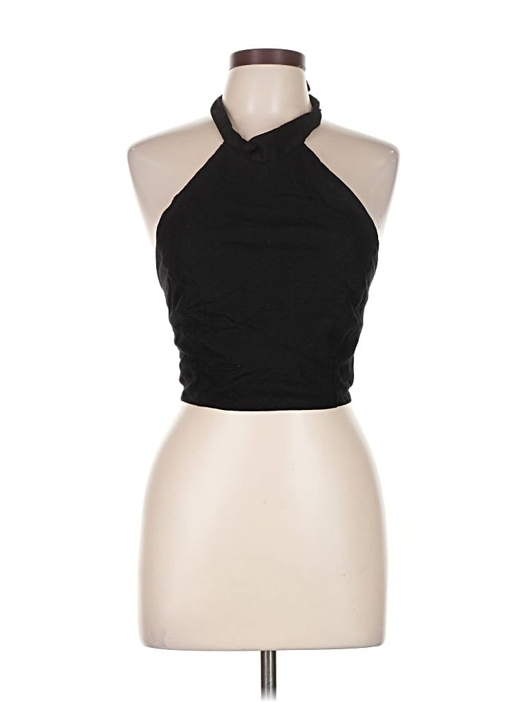 Pre-owned Rachel Zoe Tjx Tank Top Black Halter Neckline Tops