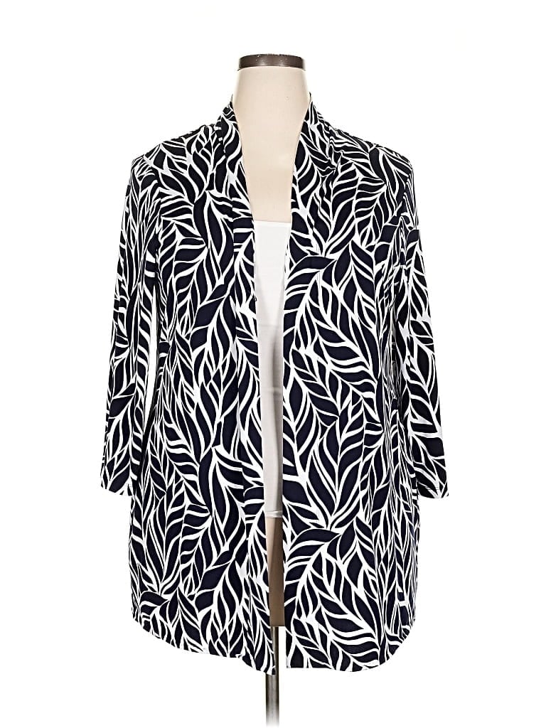 Pre-owned Connected Apparel Cardigan Sweater In Blue