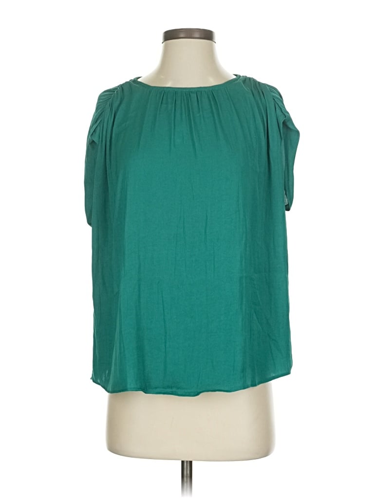 Pre-owned Maison D' Amelie Short Sleeve Blouse In Blue