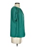 Maison d' Amelie 100% Polyester Teal Short Sleeve Blouse Size S - photo 4