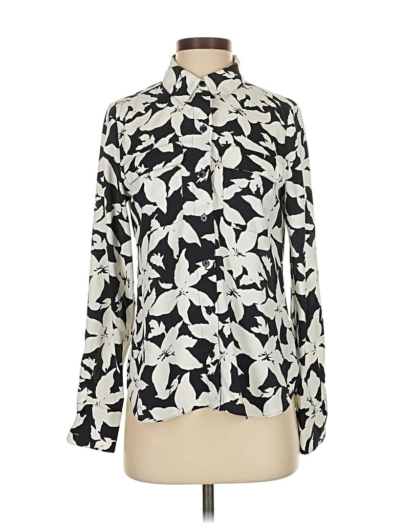 Pre-owned Joie Long Sleeve Blouse In White