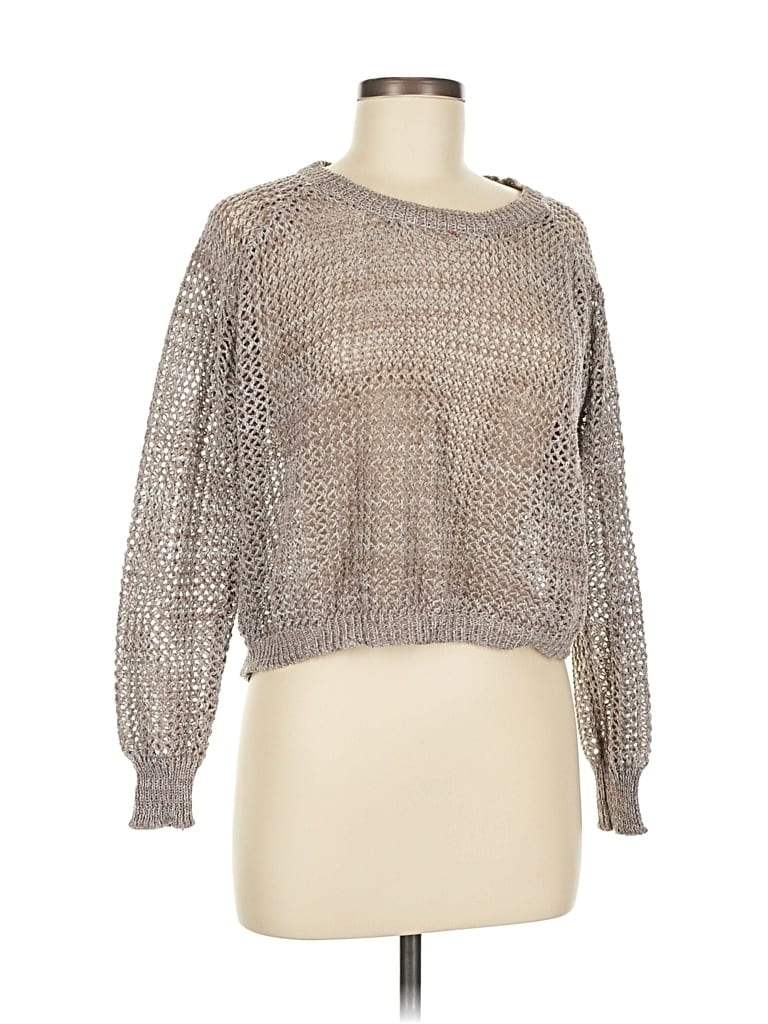 Pre-owned Andrea Pullover Sweater In Silver