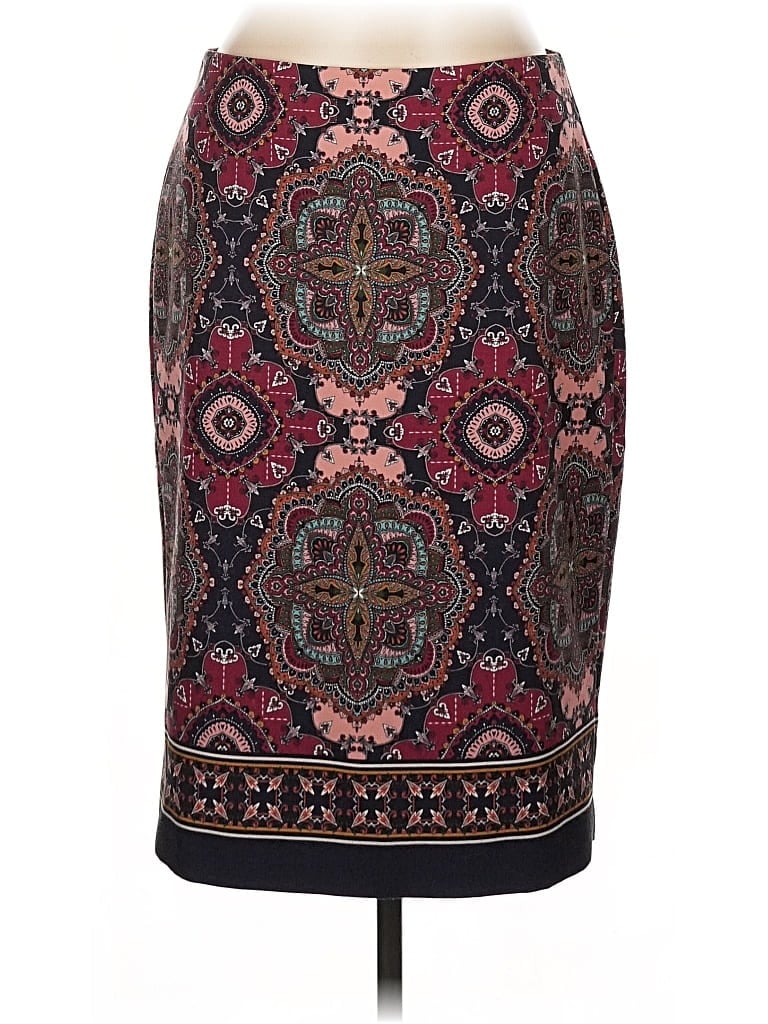 Pre-owned Talbots Formal Skirt In Burgundy