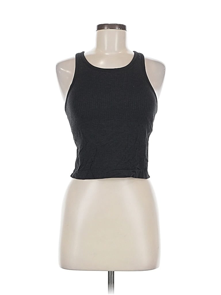 Pre-owned Lululemon Athletica Tank Top Gray Halter Neckline Tops