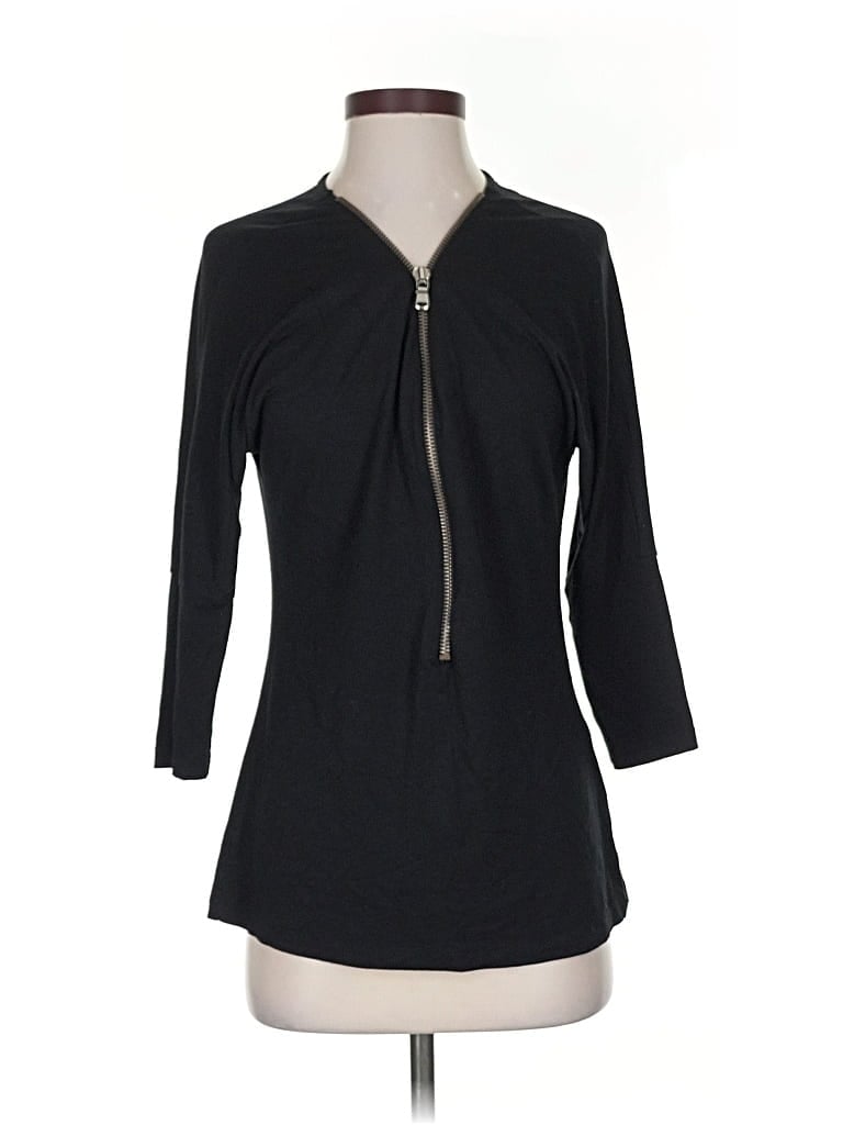 Pre-owned Venus 3/4 Sleeve Top Black Keyhole Neckline Tops