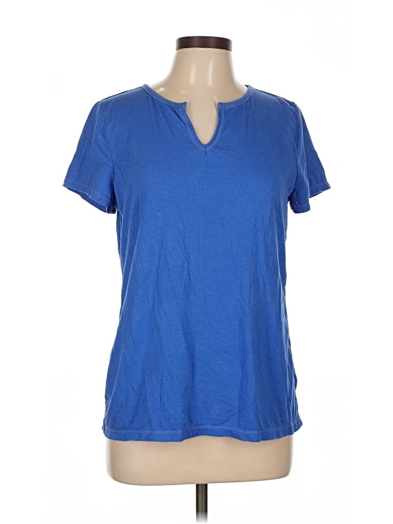 Pre-owned T By Talbots Short Sleeve T-shirt In Blue