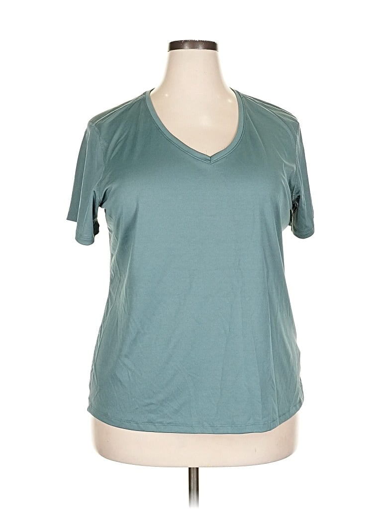 Pre-owned Athletic Works Active T-shirt In Blue