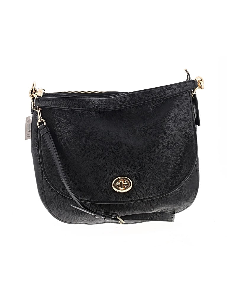 Coach Leather Hobo Bag In Black