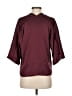 The Reset 100% Polyester Burgundy Short Sleeve Blouse Size XS - photo 2