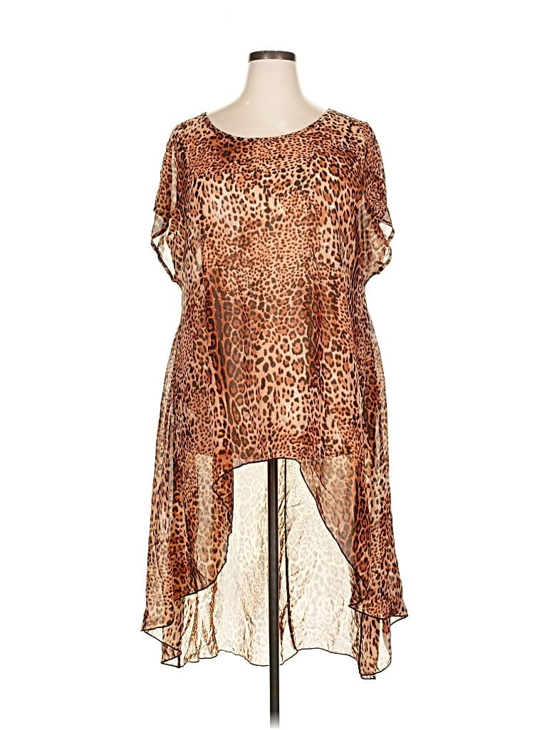 Pre-owned Cha Cha Vente Casual Dress In Brown