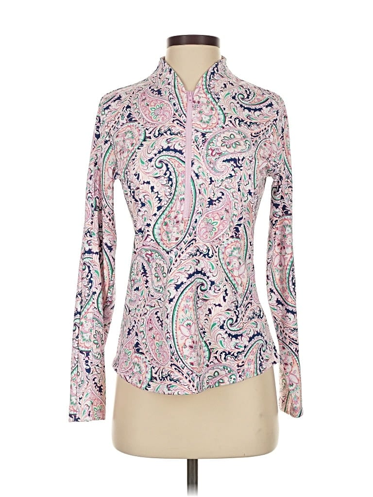 Pre-owned Sigrid Olsen Sport Long Sleeve Blouse In Pink