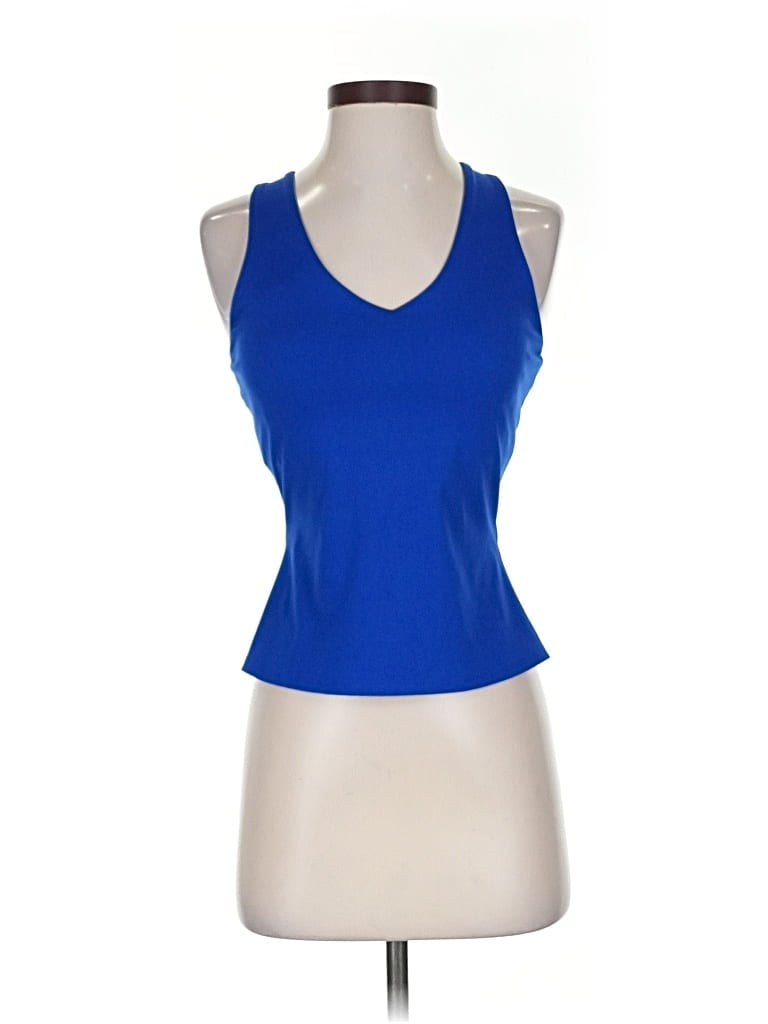 Pre-owned Sincerely Jules Tank Top Blue Halter Neckline Tops