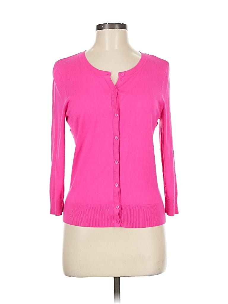 Pre-owned Halogen Cardigan Sweater In Pink