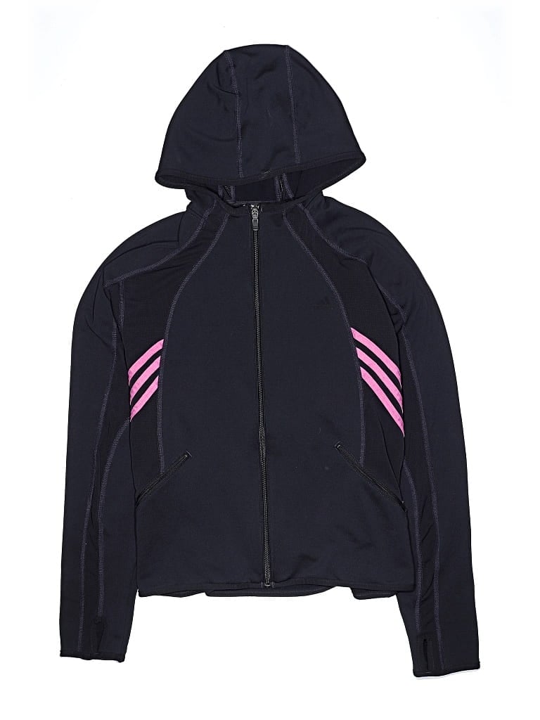 Pre-owned Adidas Originals Kids' Zip Up Hoodie In Black