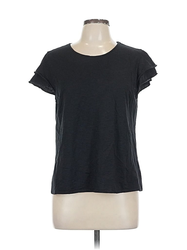 Pre-owned Garnet Hill Short Sleeve T-shirt In Black