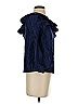 J.Crew 100% Silk Blue 3/4 Sleeve Silk Top Size 0 - photo 4