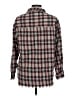 LILITH A PARIS 100% Cotton Plaid Gray Tan Long Sleeve Button-Down Shirt Size M - photo 2