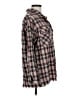 LILITH A PARIS 100% Cotton Plaid Gray Tan Long Sleeve Button-Down Shirt Size M - photo 4