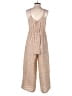 New In 100% Polyester Animal Print Tan Jumpsuit Size S - photo 2