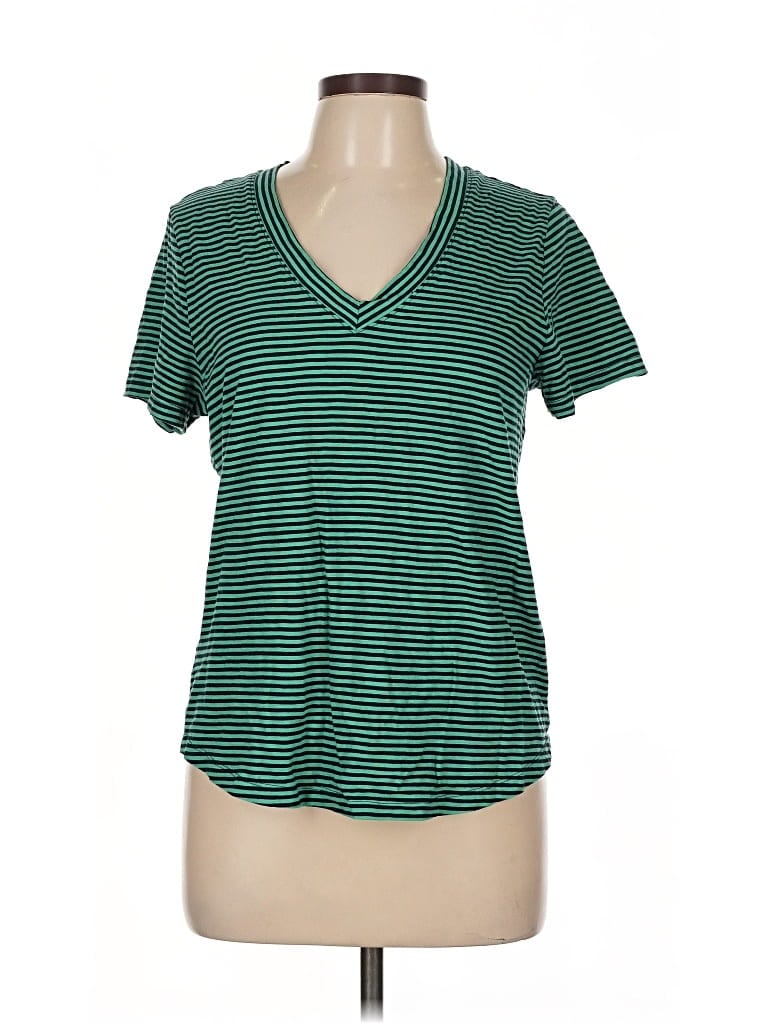 Pre-owned Ann Taylor Loft Short Sleeve T-shirt In Green