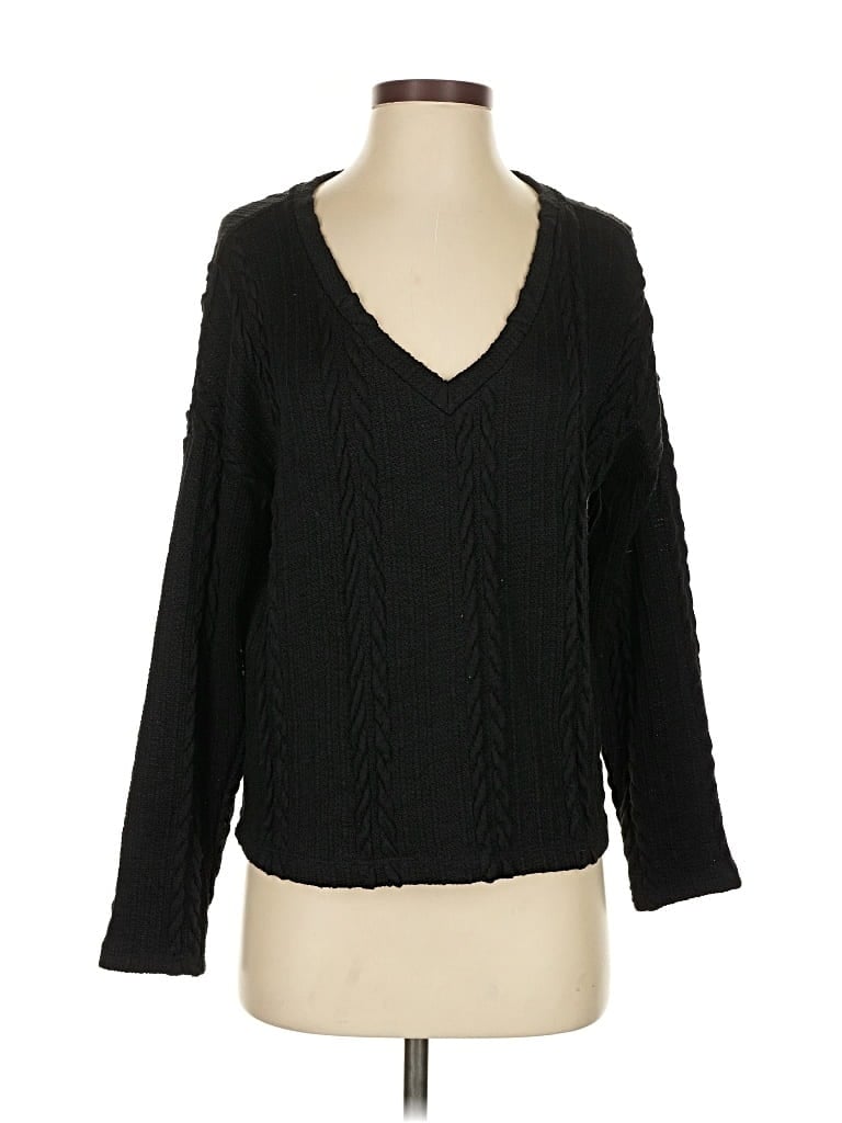 Pre-owned Sanctuary Pullover Sweater In Black