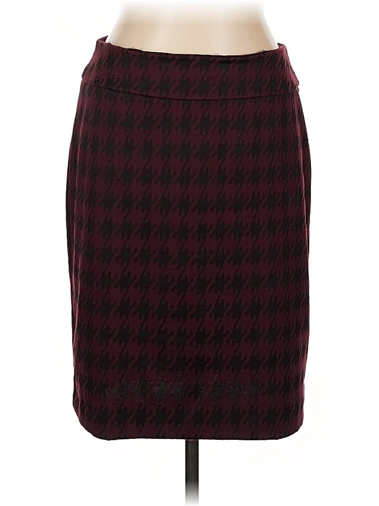 Pre-owned Halogen Formal Skirt In Burgundy