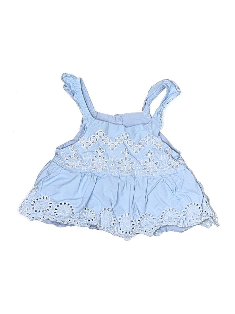 Pre-owned Assorted Brands Kids' Sleeveless Top Blue Halter Neckline Tops