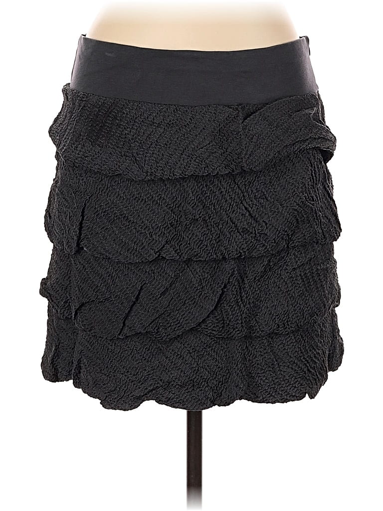 Pre-owned Ann Taylor Silk Skirt In Black
