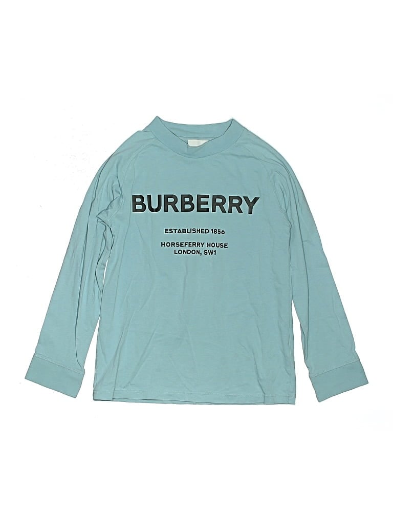 Pre-owned Burberry Kids' Long Sleeve T-shirt In Blue
