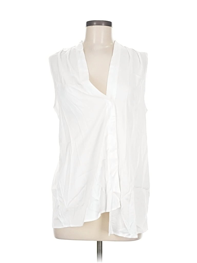 Pre-owned Hotouch Sleeveless Blouse In White