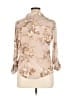 Zenobia Floral Tan 3/4 Sleeve Blouse Size 1X - photo 2