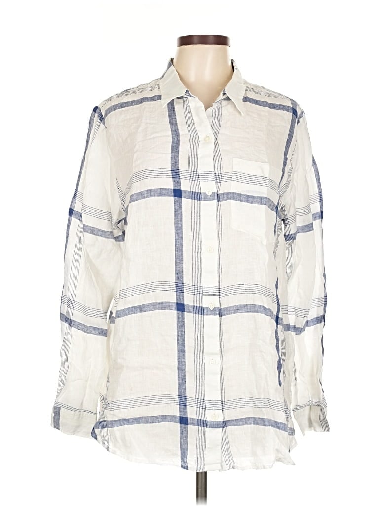 Pre-owned Gap Long Sleeve Button Down Shirt In White