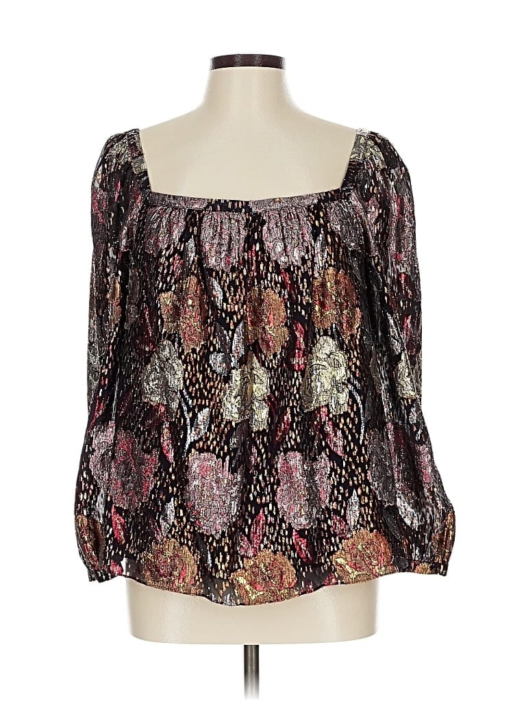 Pre-owned Rebecca Taylor 3/4 Sleeve Blouse In Black