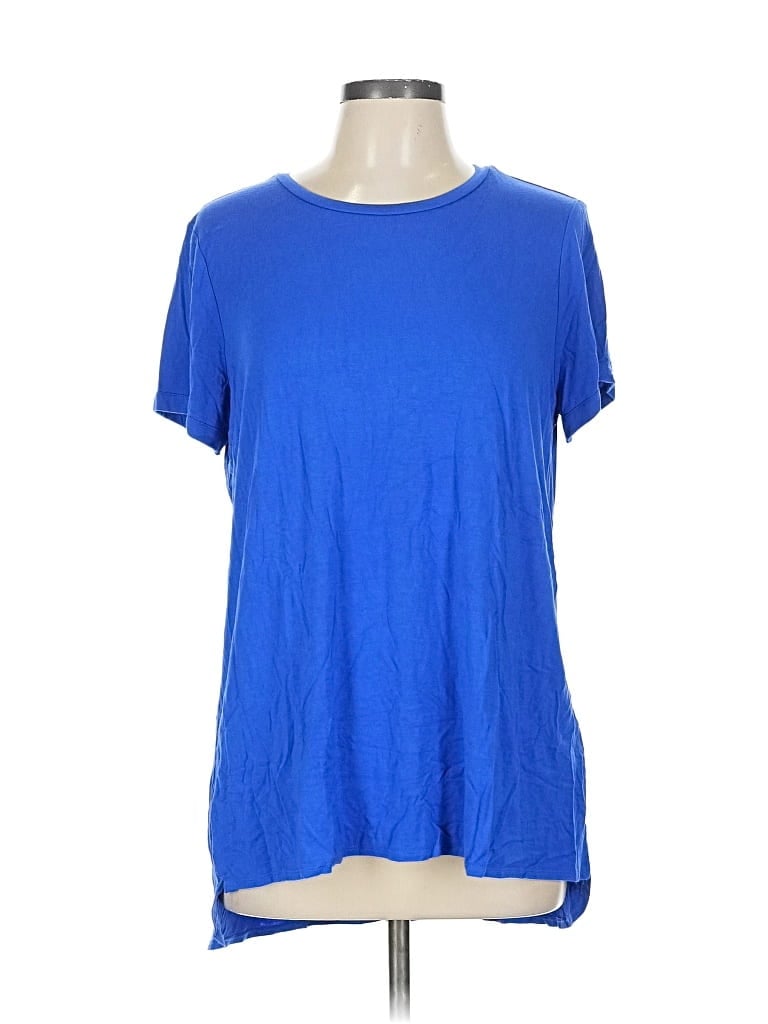 Pre-owned Ellen Tracy Short Sleeve T-shirt In Blue