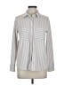 Thread & Supply Stripes Gray Long Sleeve Blouse Size L (petite) - photo 1