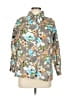 Unbranded 100% Polyester Floral Gray Brown 3/4 Sleeve Blouse Size EU 42 / US 12 - photo 1