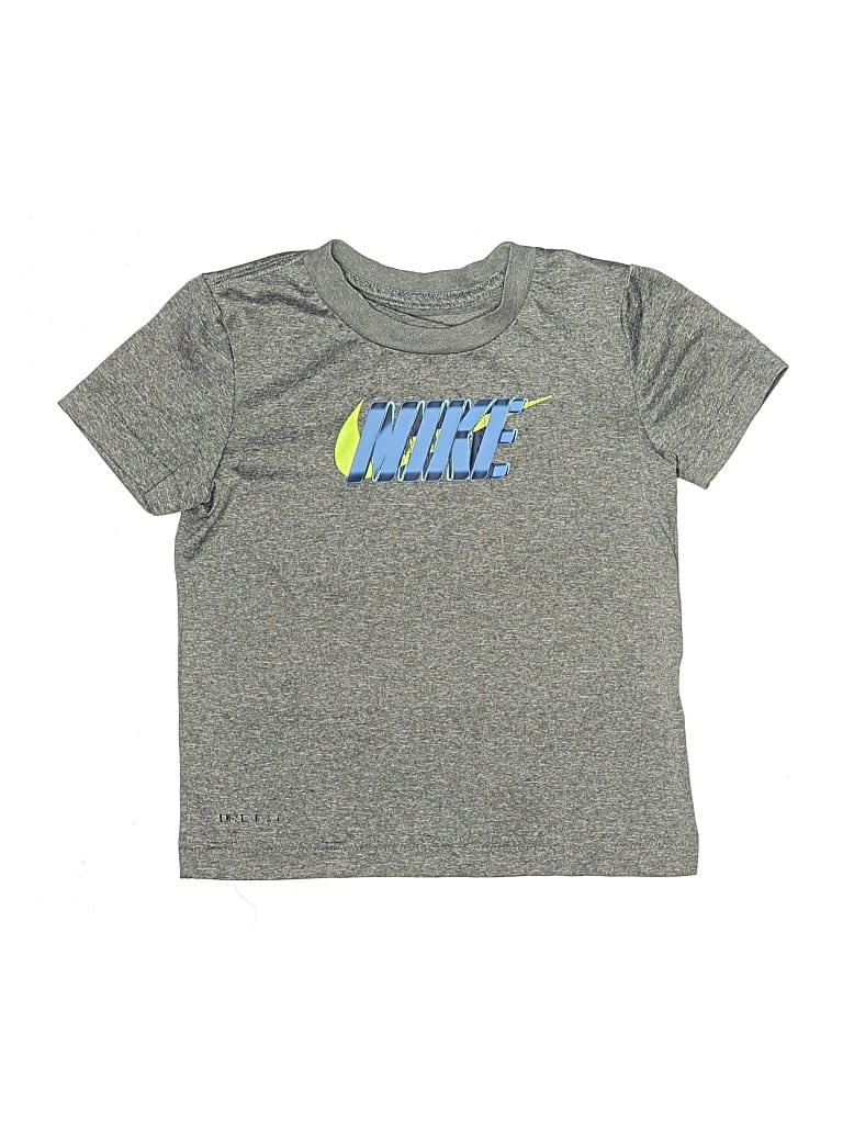 Pre-owned Nike Kids' Active T-shirt In Gray