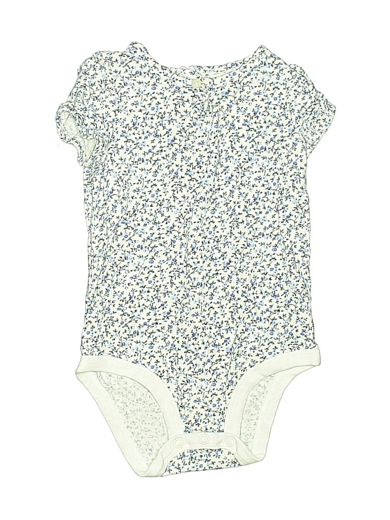 Pre-owned Oshkosh B'gosh Babies' Short Sleeve Onesie In White