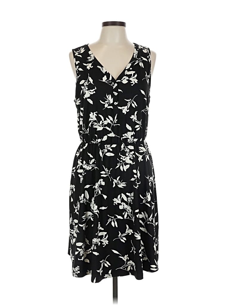 Pre-owned French Grey Casual Dress In Black