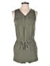 Olive and Oak 100% Rayon Solid Green Romper Size XS - photo 1