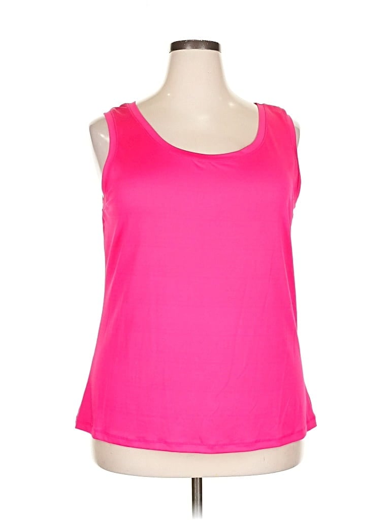 Pre-owned Ashley Stewart Tank Top Pink Strapless Neckline Tops
