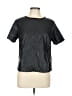 Venus 100% Polyester Metallic Black Short Sleeve Top Size 12 - photo 1