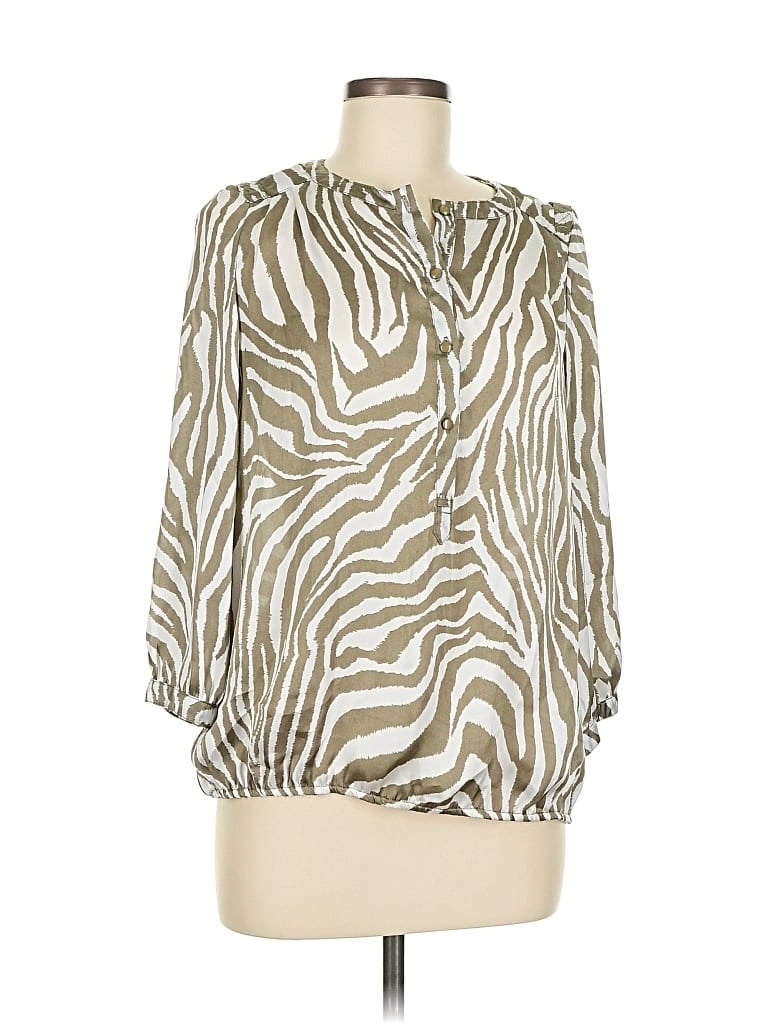 Pre-owned Tradition 3/4 Sleeve Blouse In White